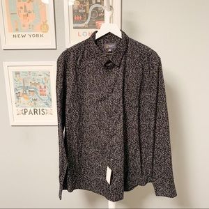 NWT Wallin & Bros. Print Shirt, XL, Black Gray